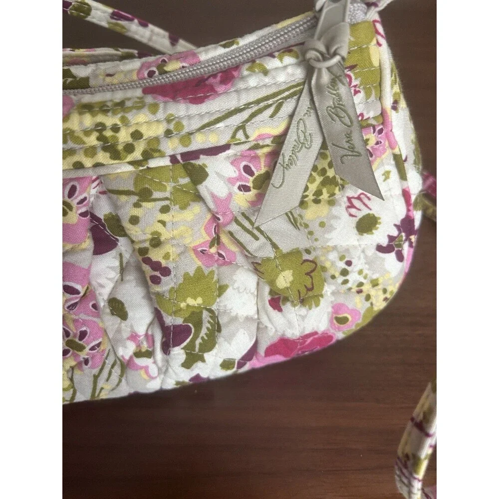 Vera Bradley Floral Quilted Small Crossbody Bag Adjustable Strap Zip Multicolor